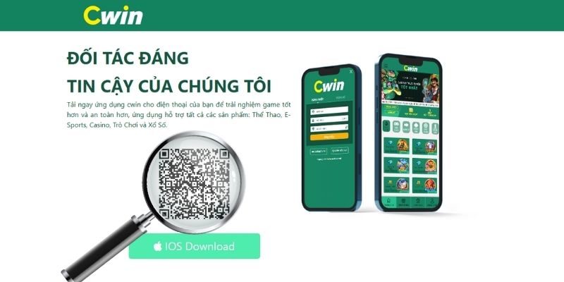 Cwin hỗ trợ tải app trên IOS một cách tối ưu và nhanh chóng